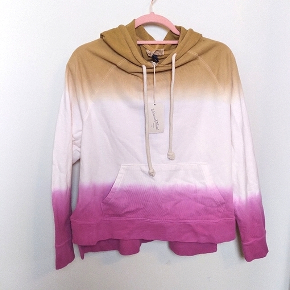 Universal Thread Colorblock Dip Dye Ombre 100% Cotton Hoodie Size Medium New